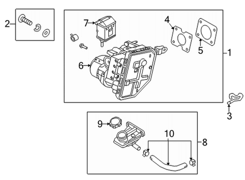 2022 Hyundai Ioniq 5 Dash Panel Components UNIT ASSY- INTEGRATED ELECTRIC Diagram for 58520-GI000