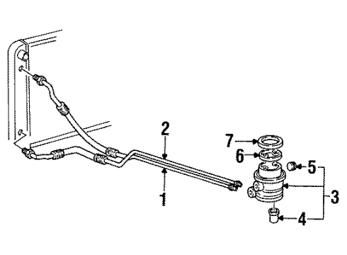 1994 Cadillac Fleetwood Oil Cooler Adapter-Oil Filter Diagram for 12556201