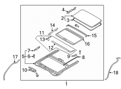 2021 Hyundai Elantra Sunroof Motor Assembly-Sunroof Diagram for 81631-F2700