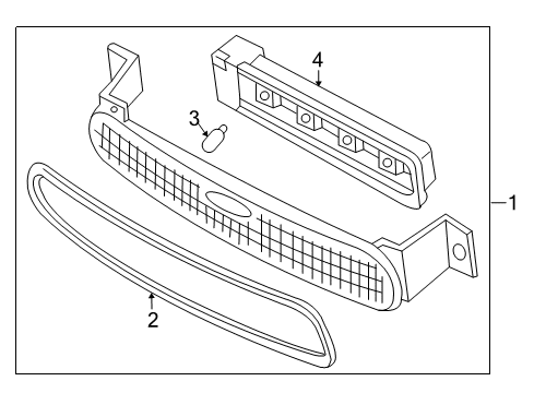 2003 Ford Focus High Mount Lamps High Mount Lamp Diagram for 5S4Z-13A613-AA