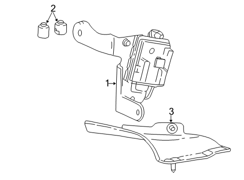 2007 Ford F-250 Super Duty ABS Components Control Module Diagram for 6C3Z-2C286-D