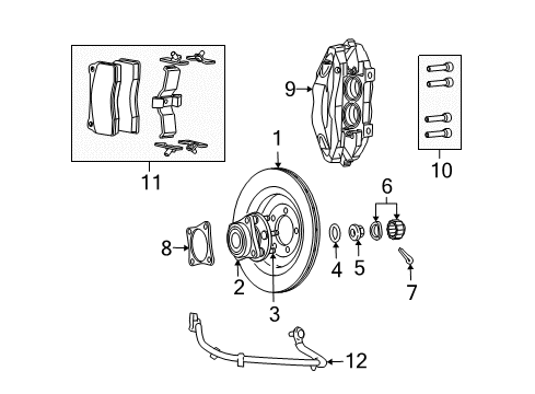 2004 Dodge Viper Rear Brakes CALIPER-Disc Brake Diagram for 5093305AA