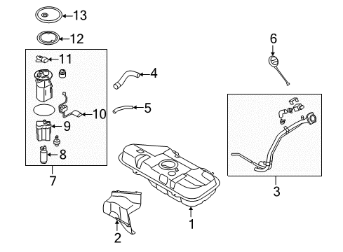 2011 Kia Soul Filters Hose-Fuel Filler Diagram for 310362K500