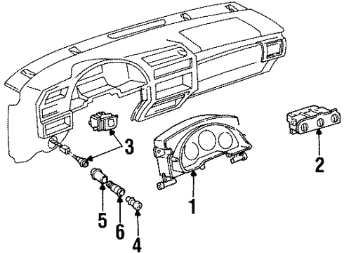 1996 Chevrolet Monte Carlo Trunk Gauge Cluster Diagram for 16149751