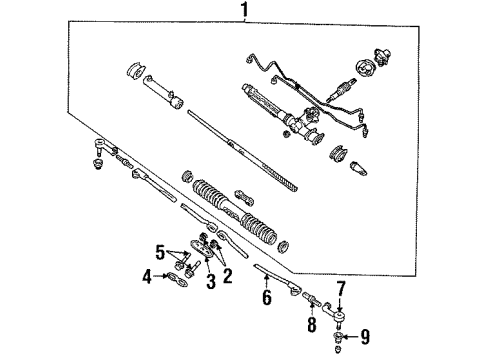 1993 Chevrolet Cavalier P/S Pump & Hoses, Steering Gear & Linkage Hose Asm-P/S Gear Outlet Diagram for 26025260