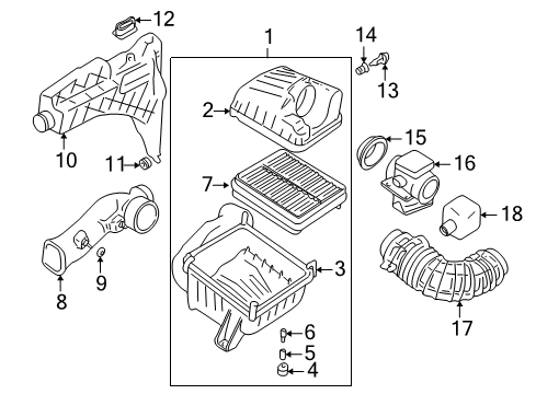 2000 Chevrolet Tracker Powertrain Control Sensor, Heated Oxygen(Position 1) Diagram for 30020694