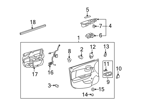 2008 Chevrolet Malibu Mirrors Mirror Switch Diagram for 15261342