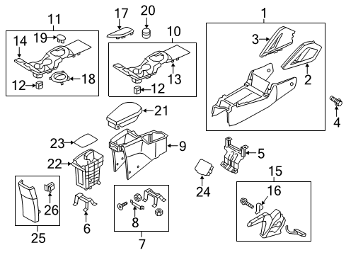 2012 Hyundai Veloster Switches Complete-Crash Pad Lower Switch Diagram for 93300-2V110-4X