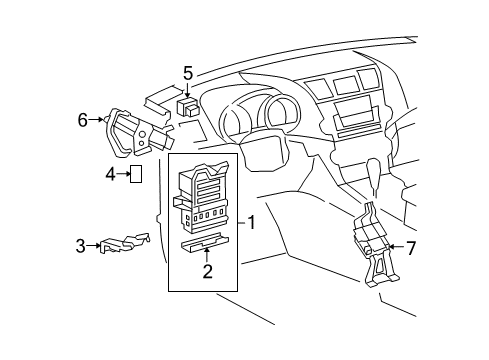 2013 Toyota Highlander Flashers Junction Block Diagram for 82730-48K41