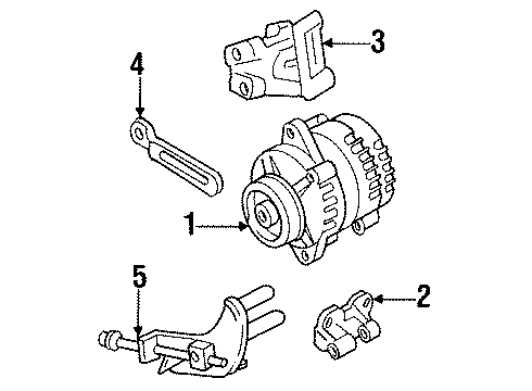 1995 Honda Passport Alternator Alternator Assembly (Reman) Diagram for 8-97176-914-0RM