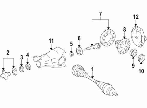 2018 Kia Stinger Rear Axle, Differential, Drive Axles, Propeller Shaft Shaft Assembly-Propeller Diagram for 49100J5200