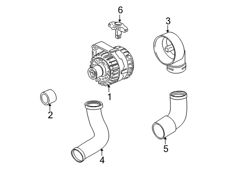 2004 BMW 330Ci Alternator Exchange Alternator Diagram for 12317501687