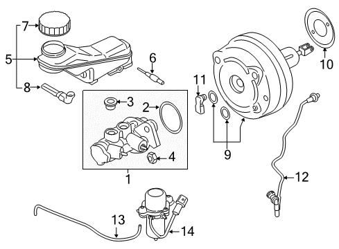 2019 BMW i3s Hydraulic System Vacuum Pipe With Non-Return Valve Diagram for 34337623234