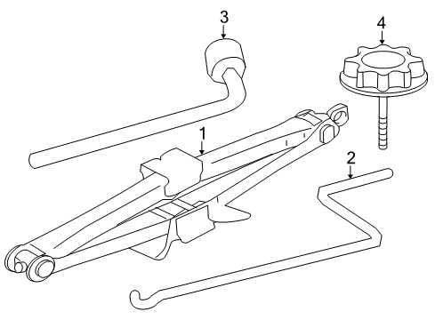 2012 Lexus HS250h Jack & Components Carrier Assy, Spare Wheel Diagram for 51931-75010