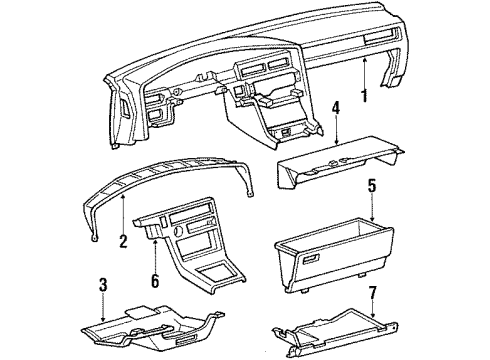 1990 Toyota Supra Instrument Panel Cylinder & Key Set Diagram for 69056-14101-13