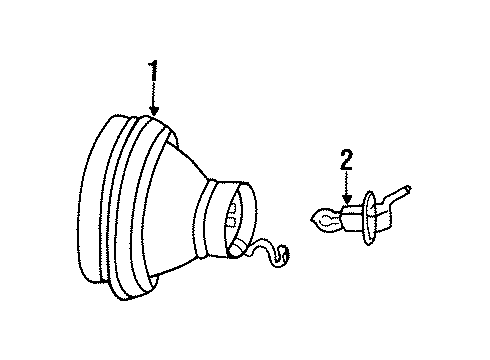 1995 Dodge Intrepid Bulbs Fog Lamp Right Diagram for 4630010