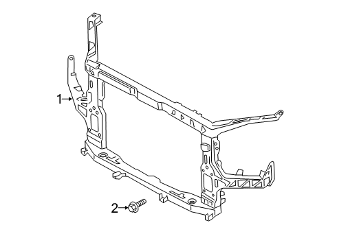 2021 Kia Telluride Radiator Support Pad U Diagram for 64101S9000