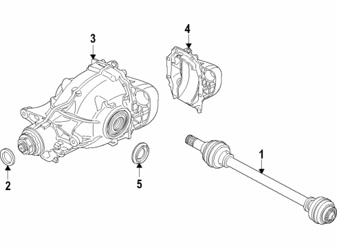2020 BMW M760i xDrive Rear Axle, Differential, Drive Axles, Propeller Shaft Automatic Transmission Drive Shaft Diagram for 26108676225