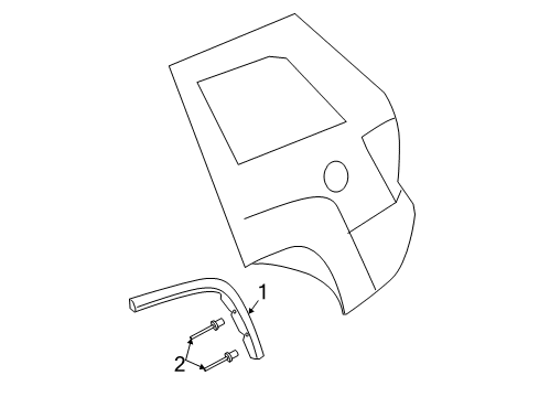 2021 Jeep Grand Cherokee Exterior Trim - Quarter Panel Molding-Quarter Wheel Opening Diagram for 5QJ79TZZAA
