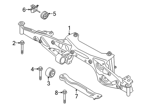 2022 BMW M235i xDrive Gran Coupe Suspension Mounting - Rear BRACKET, VIBRATION ABSORBER Diagram for 36108833438