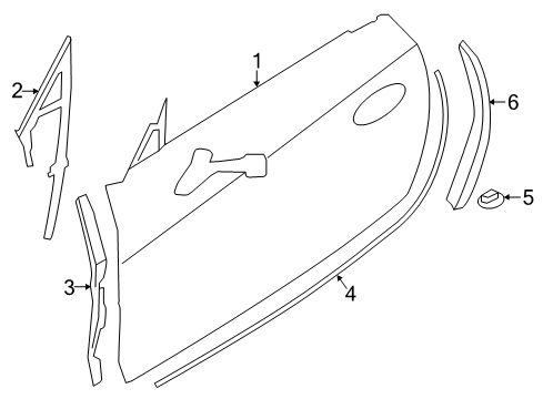 2021 Toyota GR Supra Door & Components Cover Diagram for 67873-WAA01