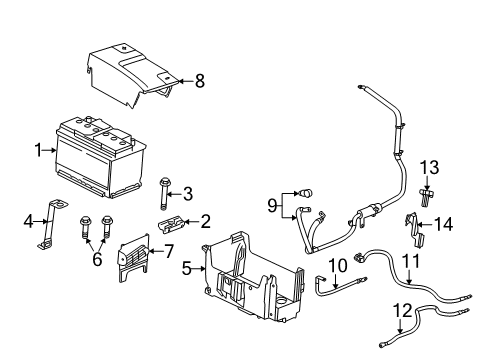 2011 Buick LaCrosse Battery Sensor Diagram for 10306471