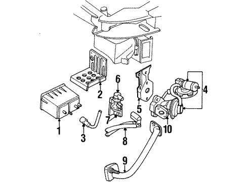 1998 Plymouth Breeze Emission Components Valve-EGR Diagram for 4287827AC