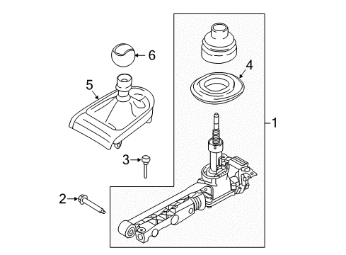 2016 Ford Mustang Shifter Housing Boot Diagram for GR3Z-7277-CA