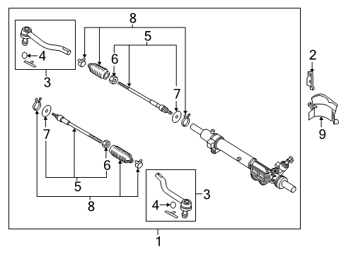 2015 Nissan Murano Steering Column & Wheel, Steering Gear & Linkage Bracket-Power Steering Tube Diagram for 49730-3JB0A