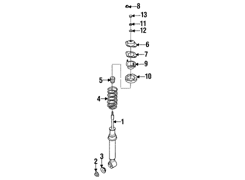 1995 Infiniti Q45 Shocks & Suspension Components - Front Seat-Rubber, Front Spring Diagram for 54034-60U05