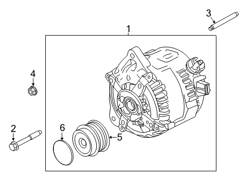 2015 Ford Mustang Alternator Alternator Diagram for GR3Z-10346-G