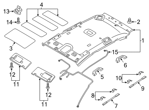 2018 Hyundai Tucson Interior Trim - Roof RETAINER Assembly-SUNVISOR Diagram for 85235-D3000-TTX