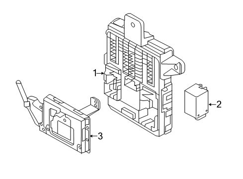 2013 Hyundai Santa Fe Sport Controls - Instruments & Gauges Brake Control Module And Receiver Unit Assembly Diagram for 95400-4Z100