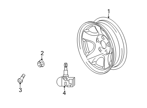 2010 Dodge Ram 3500 Wheels Steel Wheel Diagram for ZZ23S4AAC