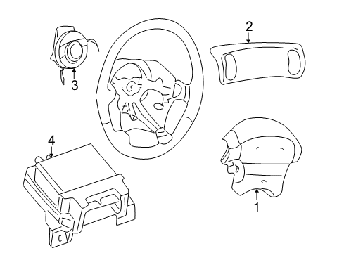 2004 Dodge Intrepid Air Bag Components Air Bag Clockspring Diagram for 4698304AD