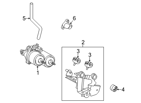 2015 Toyota Prius C Hydraulic System Mount Bracket Diagram for 44590-52271