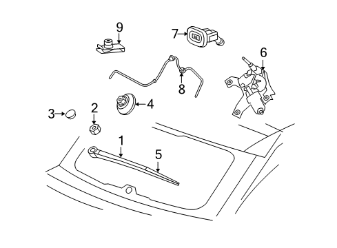 2013 Jeep Patriot Wiper & Washer Components Hose-Rear Window WIPER Washer Diagram for 4879444AE