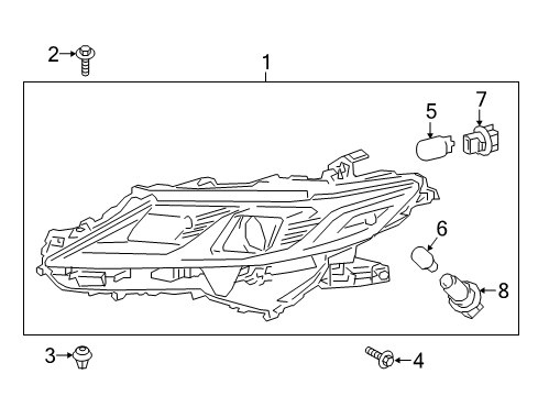 2021 Toyota Camry Headlamps Headlamp Assembly Diagram for 81150-06G10