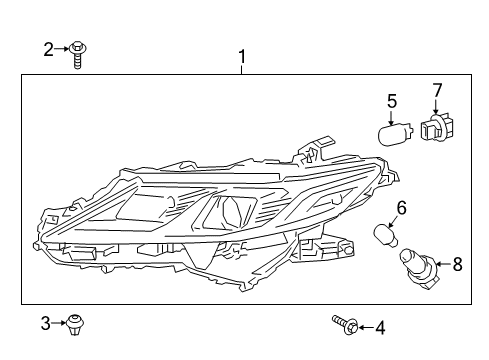 2019 Toyota Camry Headlamps Composite Headlamp Diagram for 81150-06D71