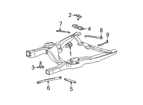 1990 Chevrolet Astro Engine Mounting Brace-Trans Diagram for 15648649