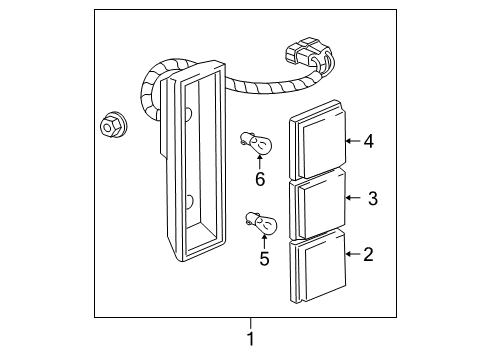 2003 GMC Sierra 2500 Combination Lamps Lamp Asm-Tail Diagram for 15910343