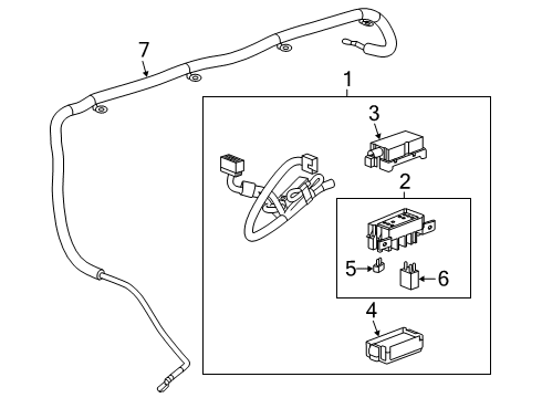 2021 Chevrolet Silverado 1500 Fuse & Relay Harness Diagram for 84497098