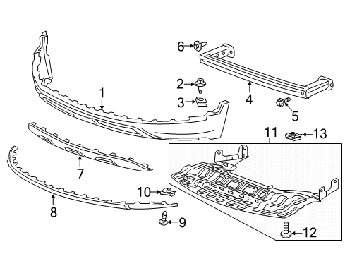 2022 Buick Encore Bumper & Components - Front Splash Shield Diagram for 42576988