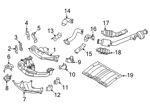 2022 Toyota GR86 Heat Shields Converter Shield Diagram for SU003-06438