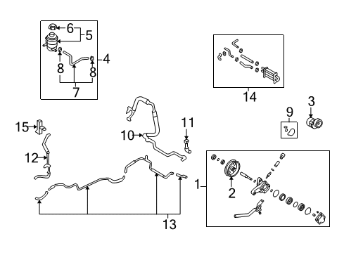 2006 Hyundai Sonata P/S Pump & Hoses, Steering Gear & Linkage Pump Assembly-Power Steering Oil Diagram for 57100-3K500