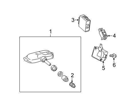 2011 Toyota Prius Tire Pressure Monitoring Monitor Diagram for 89769-47030