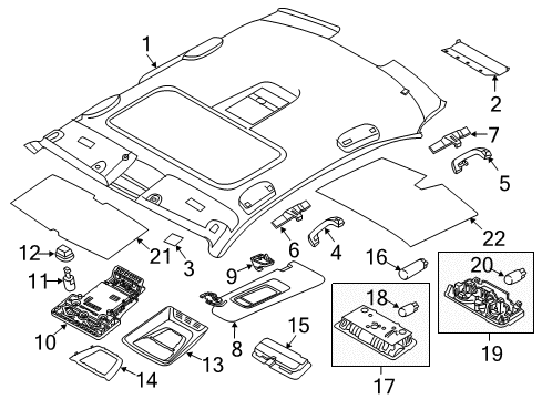 2015 BMW M5 Sunroof Drive, Sliding Sunroof Diagram for 67617316535