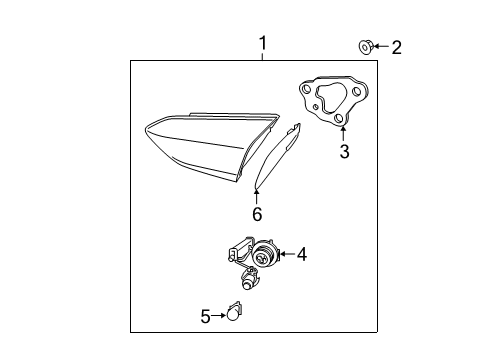 2020 Hyundai Veloster N Bulbs Lamp Assembly-Rear Combination Inside, LH Diagram for 92403-J3110
