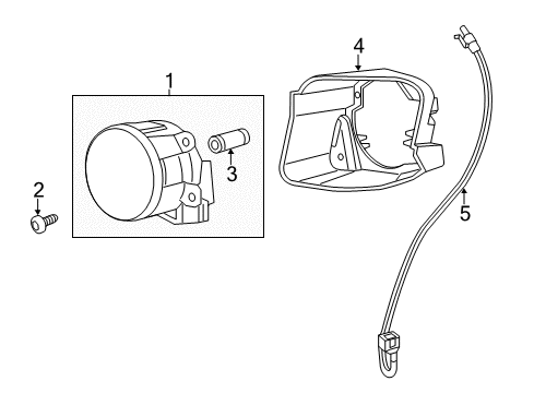 2016 Ram ProMaster 3500 Bulbs Bracket-Fog Lamp Diagram for 68191769AA