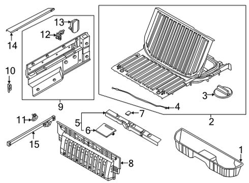 2022 Hyundai Santa Cruz Interior Trim - Rear Body LAMP ASSY-SIDE MOUNT BED, RH Diagram for 92652-K5000